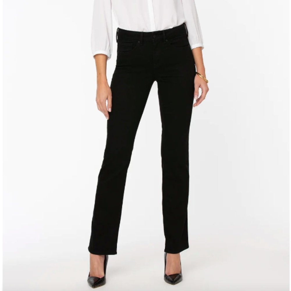 NYDJ Women's Straight Leg Jeans in Black